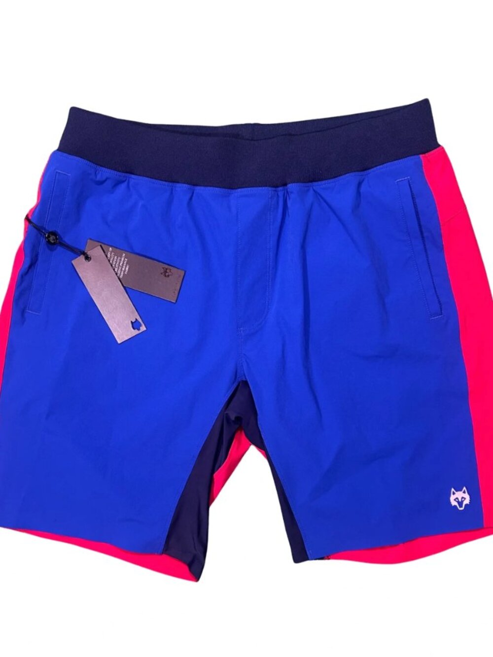 Greyson Mojave Blue Red Desert Colorblock Fulton Workout Shorts MFA23B25A NWT L